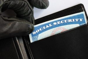 15747960 - social security theft concept of identity theft